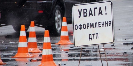 Road accident in the center of Kyiv at the cross of Shota Rustaveli Street and Saksahanskoho Street