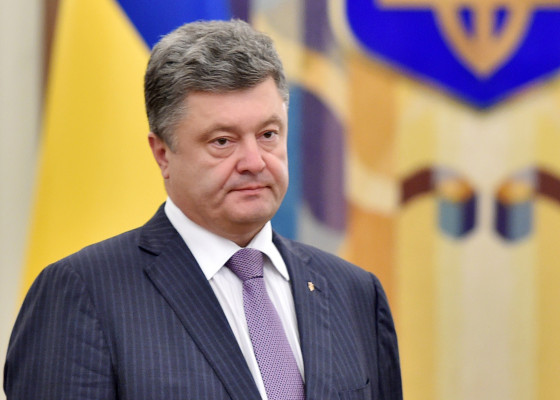 Ukrainian President Petro Poroshenko arrives for a National Security and Defence Council sitting in Kiev on June 16, 2014. Poroshenko said during the opening of the sitting that a ceasefire was the beginning of his peace plan for resolving the conflict in eastern Ukraine. AFP PHOTO/ SERGEI SUPINSKY (Photo credit should read SERGEI SUPINSKY/AFP/Getty Images)